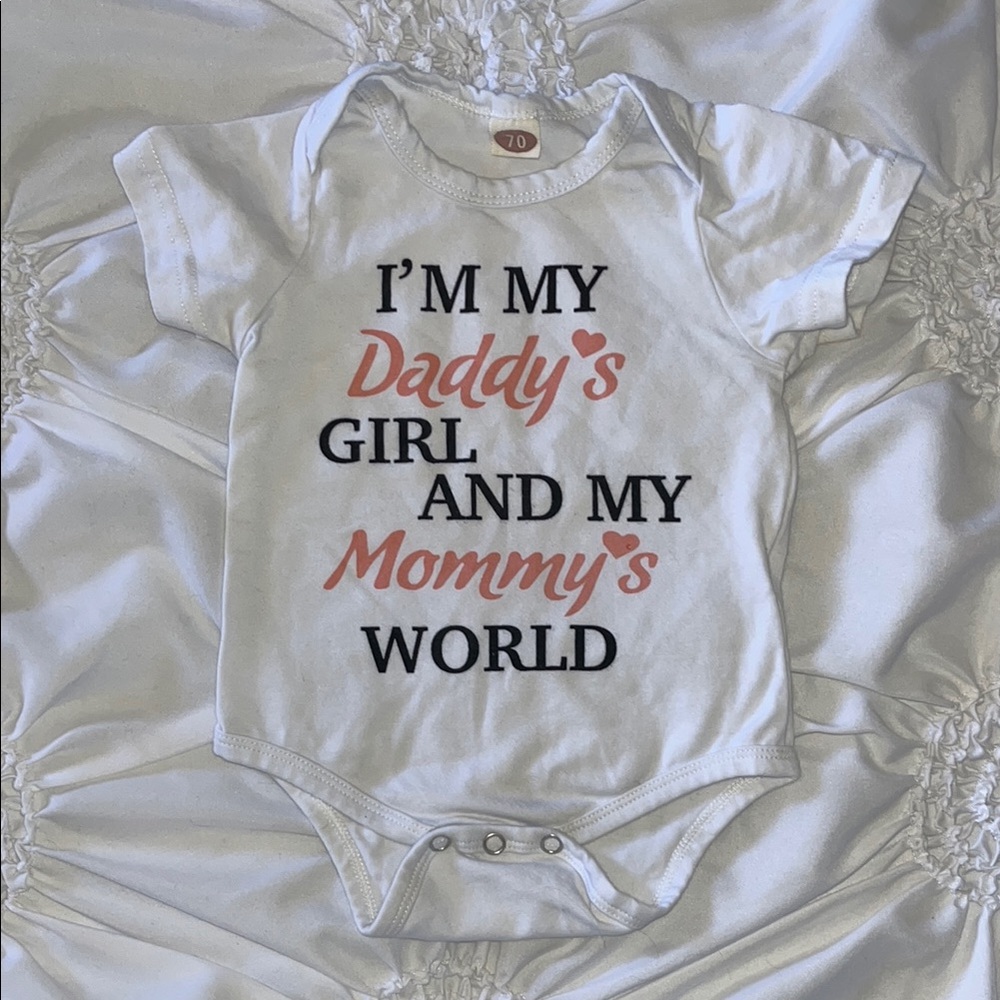 White and Pink Bodysuit with Playful Graphic